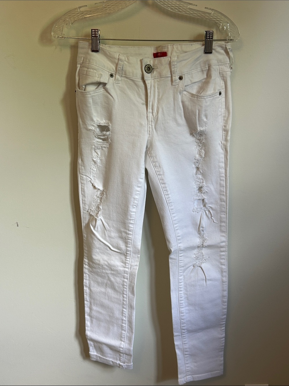 Guess White Skinny Distressed Women's Jeans